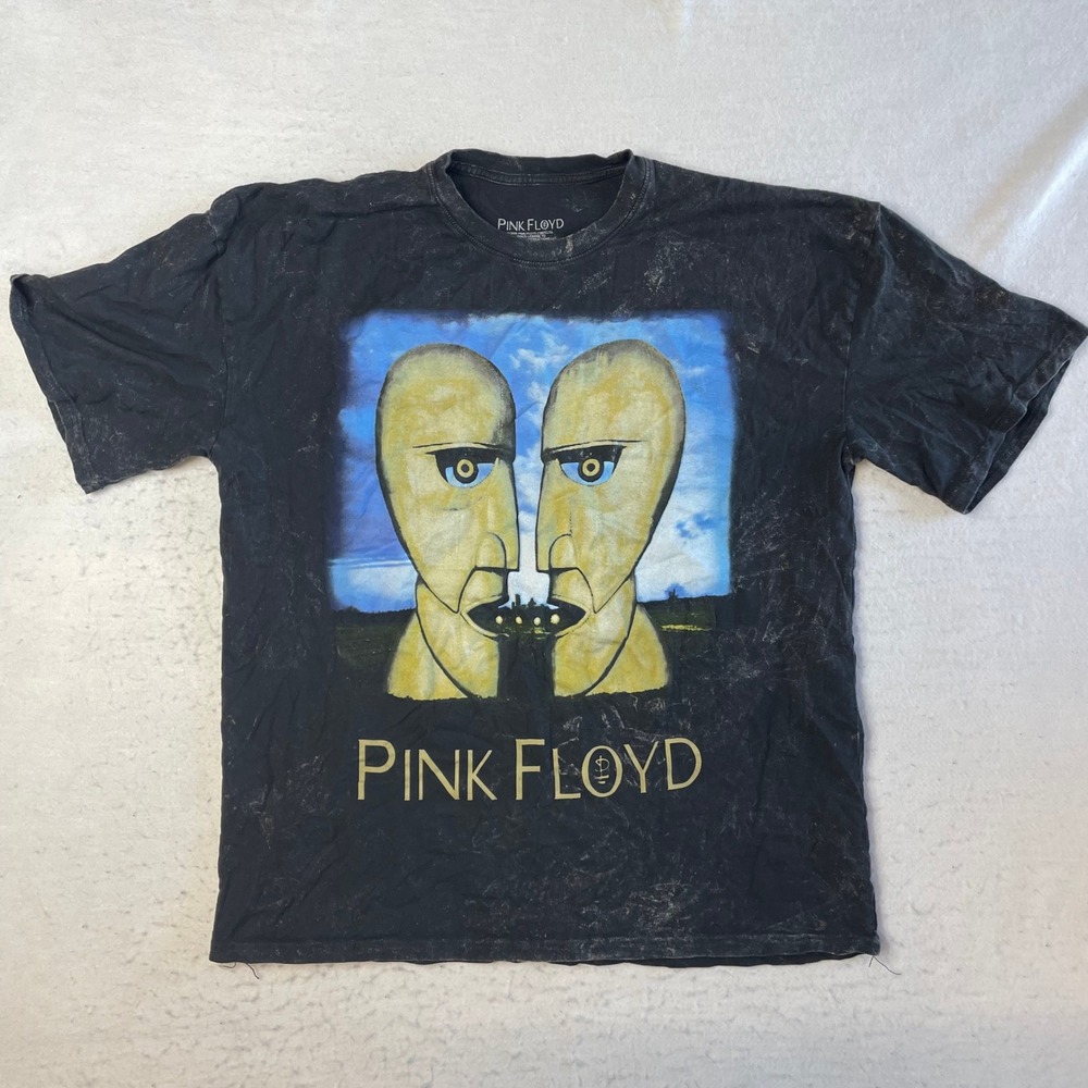 Pink Floyd Graphic T-Shirt Mens Medium Black Division Bell 1994 Tour Acid Wash